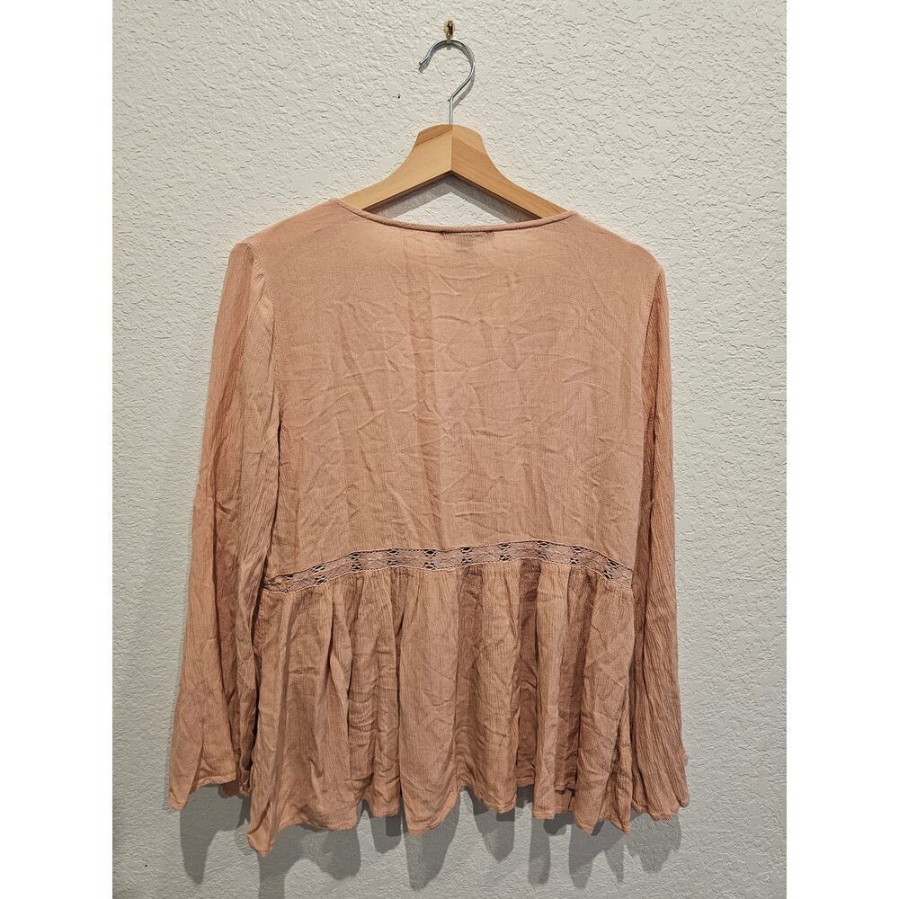 American Eagle Terracotta boho bell blouse sz Medium - Picture 4 of 4